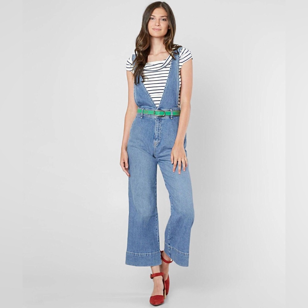 Free People A-Line Wide Leg Overalls